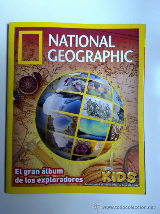 Collezionismo Album: el gran album de los exploradores, national geographic, kids panini 2013, nuevo con 16 cromos