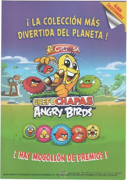 Coleccionismo &Aacute;lbumes: ARC-01 ALBUM DE CROMOS PARA LAS PEGATINAS DE LAS PATATAS FRITAS GREFUSA GREFUCHAPAS ANGRY BIRDS