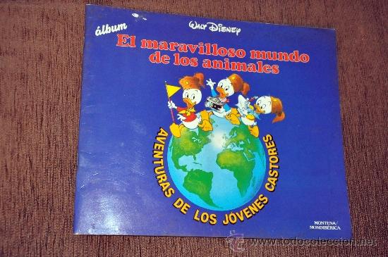 Colecionismo Cadernetas: Album de cromos EL MARAVILLOSO MUNDO DE LOS ANIMALES. WALT DISNEY. 1986 MONTENA / MONDIBERICA.