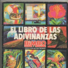 Coleccionismo Álbumes: ÁLBUM CROMOS ANTIGUO EL LIBRO DE LAS ADIVINANZAS BIMBO 1974 INCOMPLETO -B4. Lote 40179346