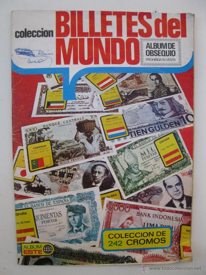 Coleccionismo &Aacute;lbumes: &Aacute;LBUM DE CROMOS BILLETES DEL MUNDO - EDICIONES ESTE - A&Ntilde;O 1974.