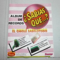 Coleccionismo Álbumes: ALBUM DE CROMOS SABIAS QUE DE CHICLES GUMTAR VACIO