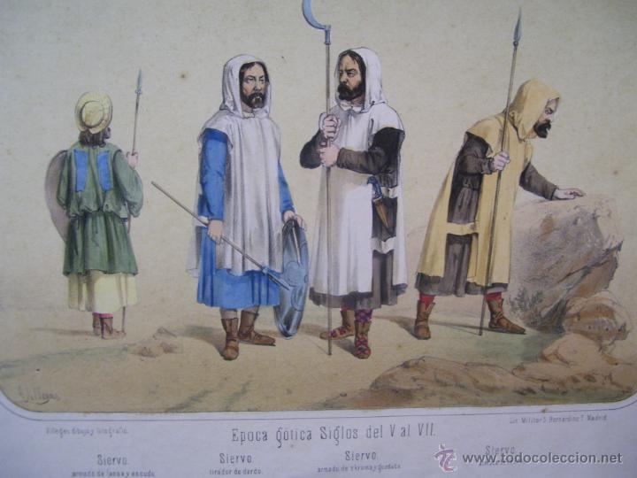 Coleccionismo &Aacute;lbumes: &Eacute;POCA G&Oacute;TICA SIGLOS DEL V AL VII- HOJA N&ordm; 4 DEL ALBUM DE INFANTERIA ESPA&Ntilde;OLA