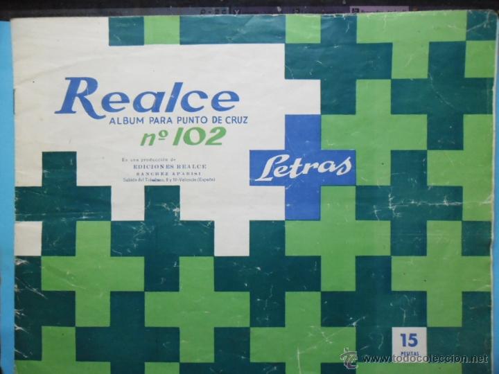 Collectable Incomplete Albums: REALCE - ALBUM PARA PUNTO DE CRUZ - N&ordm; 102 - LETRAS - 1963
