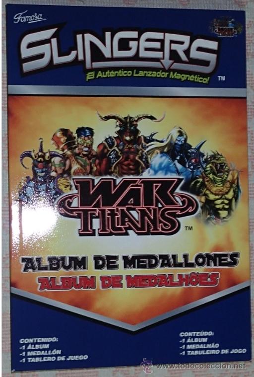 Coleccionismo &Aacute;lbumes: Album de medallones War Titans (Slingers) + 1 medallon + Tablero de juego - PRECINTADO