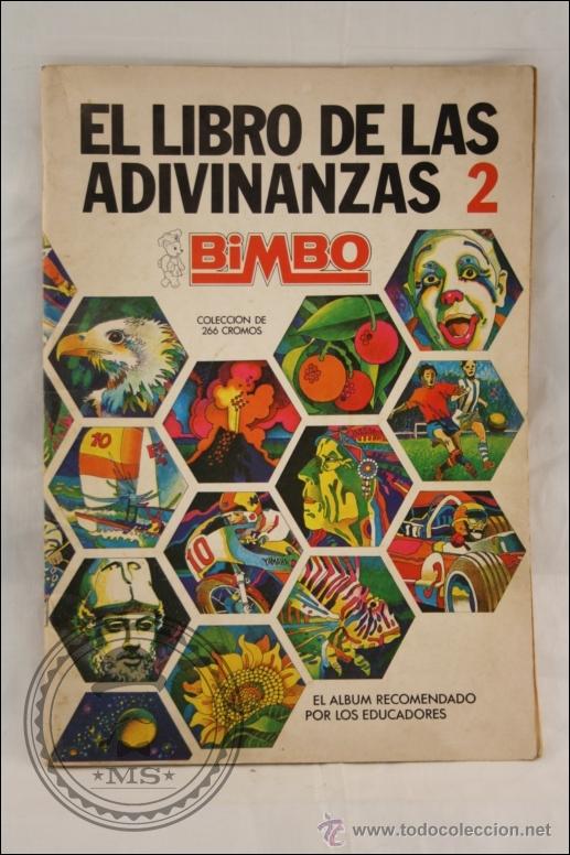 Coleccionismo &Aacute;lbumes: &Aacute;lbum de Cromos Incompleto - Libro de las Adivinanzas 2 - 1975 - Editado por Bimbo