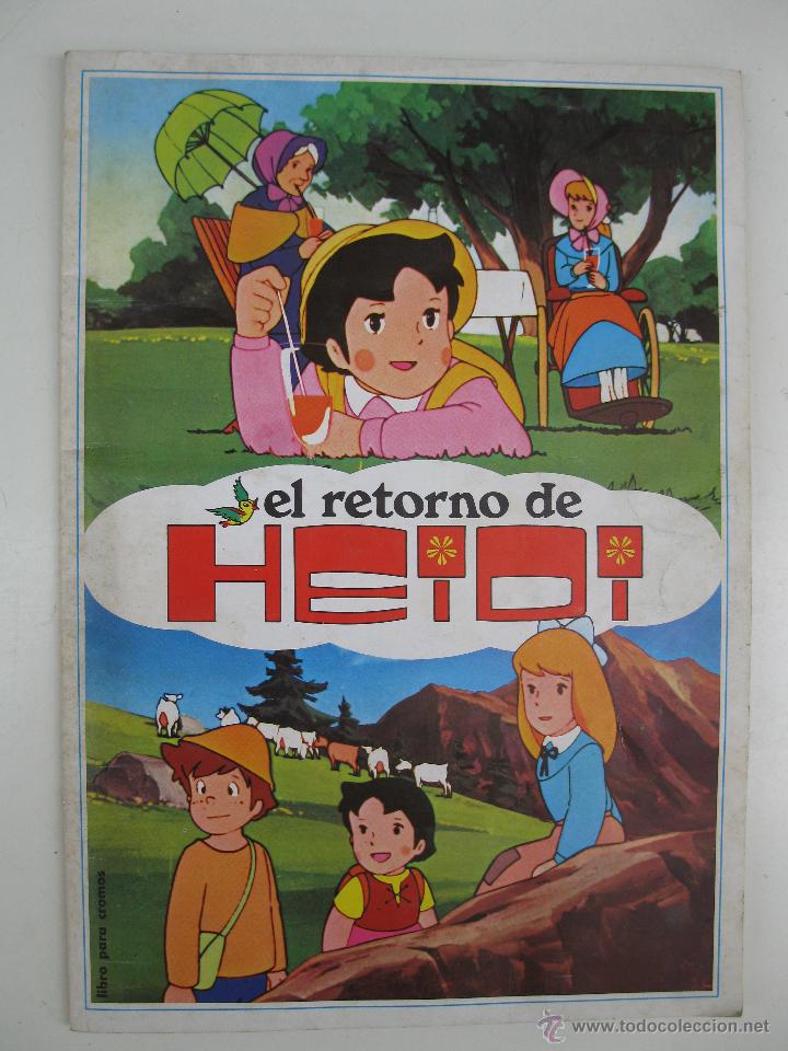 Colecionismo Cadernetas: &Aacute;LBUM DE CROMOS - EL RETORNO DE HEIDI - EDITORIAL FHER - A&Ntilde;O 1976.