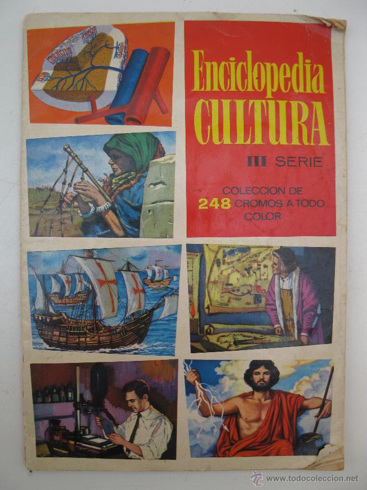 Coleccionismo &Aacute;lbumes: &Aacute;LBUM DE CROMOS - ENCICLOPEDIA CULTURA III SERIE - CHOCOLATES GLUKI - EDITORIAL BRUGUERA - A&Ntilde;O 1967.