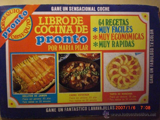 Collectionnisme Albums: LIBRO DE COCINA DE PRONTO - VACIO