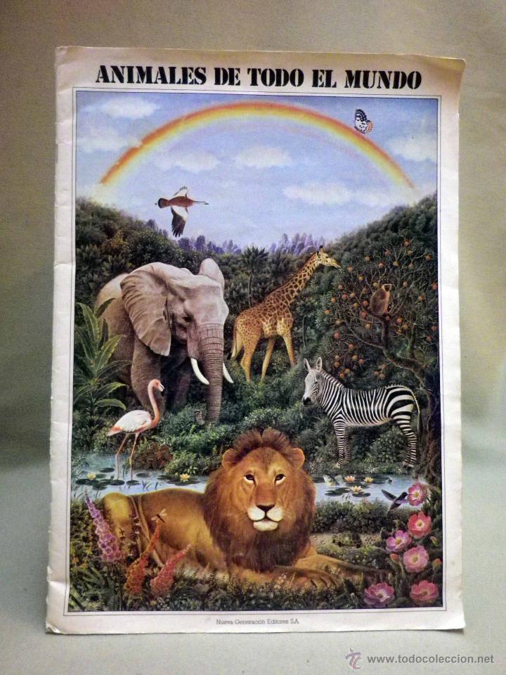 Collectable Incomplete Albums: ALBUM, ANIMALES DE TODO EL MUNDO, NUEVAS GENERACIONES, 1981, INCOMPLETO, FALTAN 52 DE 200 CROMOS