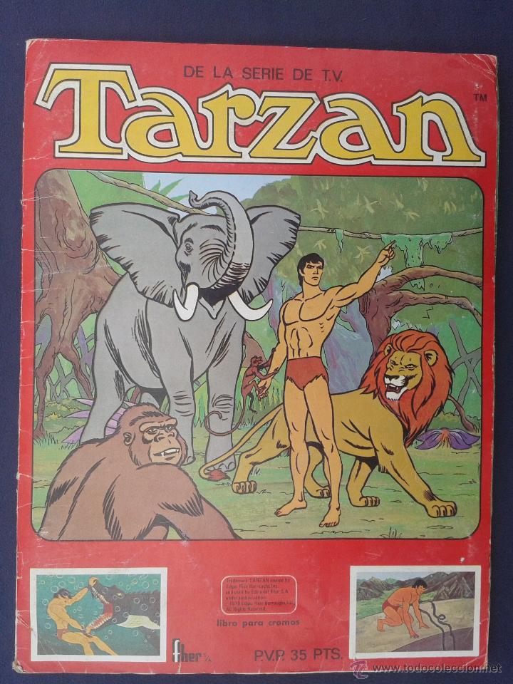 Collectionnisme Albums: Tarzan - Exito de TV de los a&ntilde;os 70 editado por Fher - Edici&oacute;n de 270 cromos (incompleto)