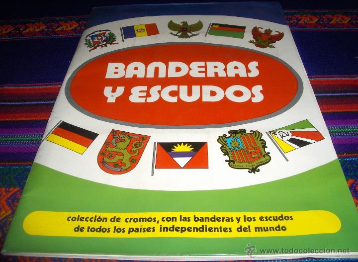 Coleccionismo &Aacute;lbumes: BANDERAS Y ESCUDOS INCOMPLETO CON 83 CROMOS DE 352. EDICIONES EYDER 1983. BUEN ESTADO.