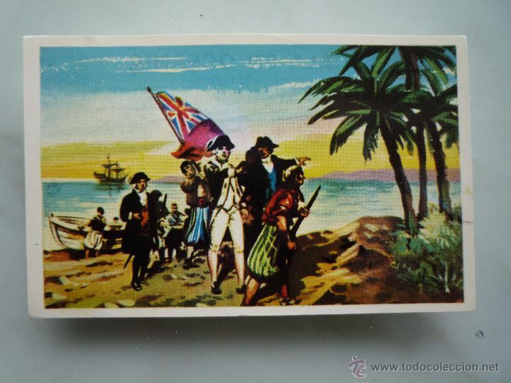 Collectable Incomplete Albums: Cromo n&ordm; 13 Inglaterra funda Nueva Gales *ESCALA EN OCEAN&Iacute;A* Ch. Torras 1966. Ilustra TOM&Aacute;S PORTO.