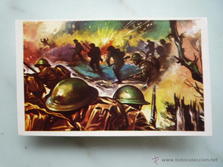 Colecionismo Cadernetas: Cromo n&ordm; 17 Soldados I Guerra Mundial *ESCALA EN OCEAN&Iacute;A* Chocolates Torras 1966 Ilustra TOM&Aacute;S PORTO
