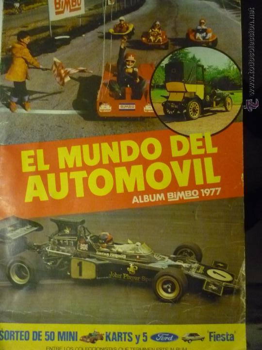 Colecionismo Cadernetas: album cromos el mundo del automovil.- bimbo tiene 7o cromos