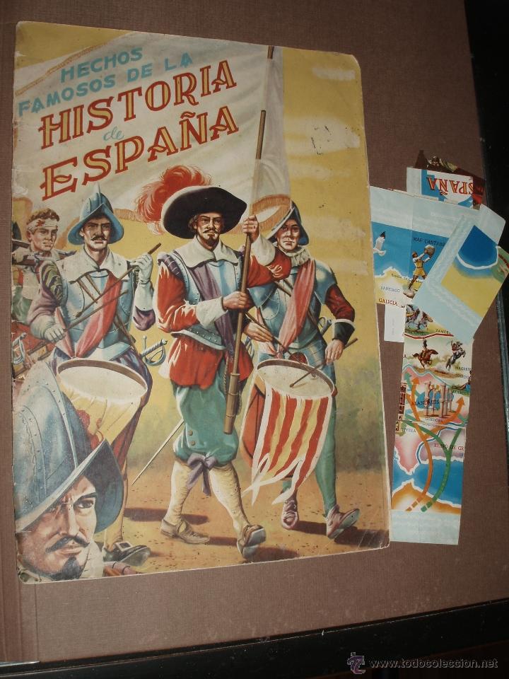 Coleccionismo &Aacute;lbumes: ALBUM HECHOS FAMOSOS DE LA HISTORIA DE ESPA&Ntilde;A,FHER INCOMPLETO Y CROMOS RECUPERADOS SUELTOS