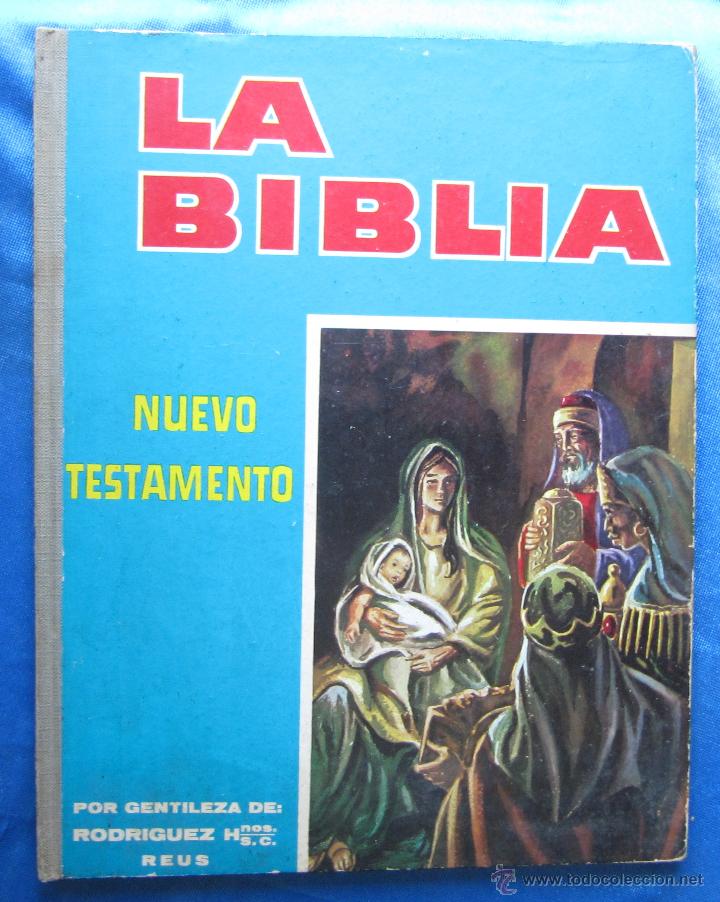 Coleccionismo &Aacute;lbumes: &Aacute;LBUM SIN CROMOS LA BIBLIA NUEVO TESTAMENTO. PRODUCTOS VIRGINIAS, RODR&Iacute;GUEZ HERMANOS, REUS, 1962.
