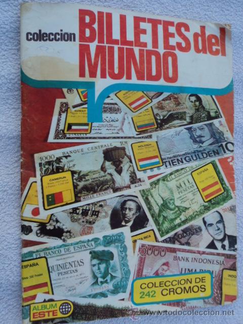 Collezionismo Album: ALBUM CROMOS COLECCI&Oacute;N BILLETES DEL MUNDO - ED. ESTE A&Ntilde;O 1974 contiene 207 cromos