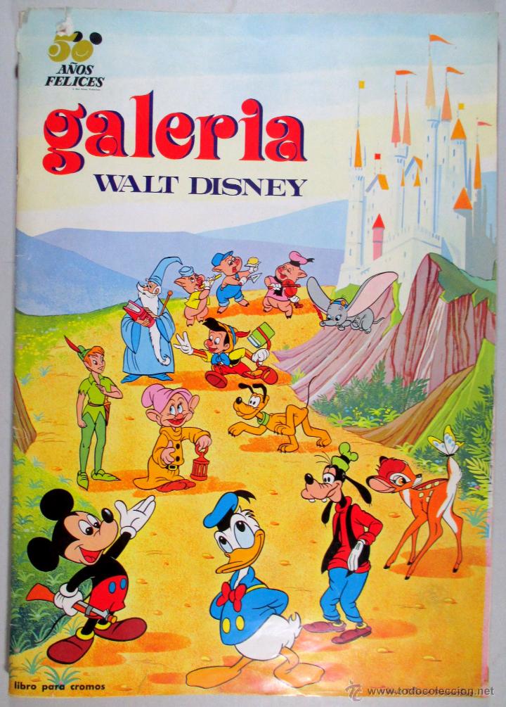 Collezionismo Album: GALER&Iacute;A WALT DISNEY - &Aacute;LBUM DE CROMOS INCOMPLETO - ED. FHER , 1972 - CON POSTER CENTRAL