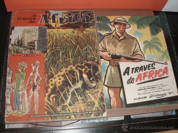 Collectionnisme Albums: ALBUM A TRAVES DE AFRICA CHOCOLATES BATANGA 1 Y 2 LOS DOS ALBUNES