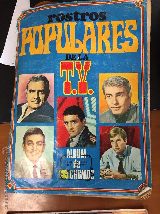 Collectable Incomplete Albums: rostros populares de la t.v.album con 127 cromos se venden sueltos