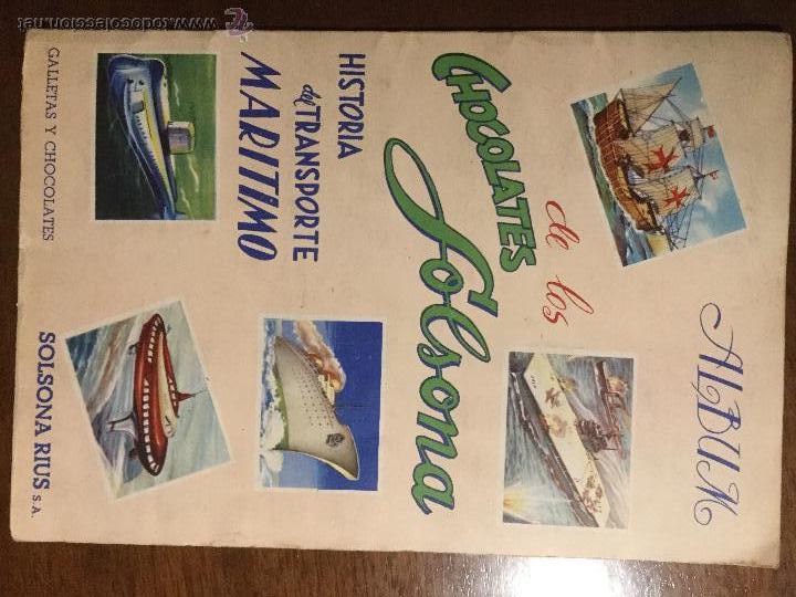 Collectionnisme Albums: Historia del transporte maritimo chocolates solsona