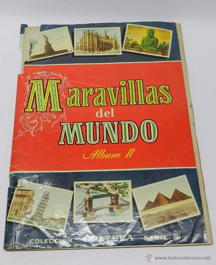 Collezionismo Album: ALBUM MARAVILLAS DEL MUNDO II, CULTURA SERIE III, LE FALTAN 14 CROMOS LOS N. 132, 134, 136, 143, 145