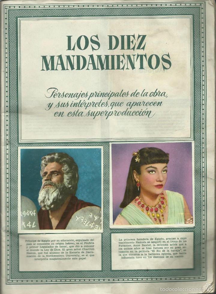 Collectable Incomplete Albums: Album cromos fotografias pelicula Los Diez Mandamientos Cecil B. Mille Paramount 1959 CON 177 CROMOS