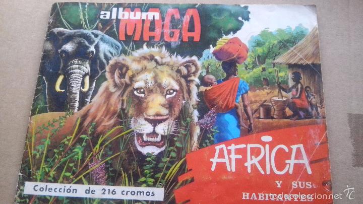 Collectable Incomplete Albums: L950 ANTIGUO ALBUM CROMOS maga - &aacute;frica y sus habitantes FALTAN 59 CROMOS
