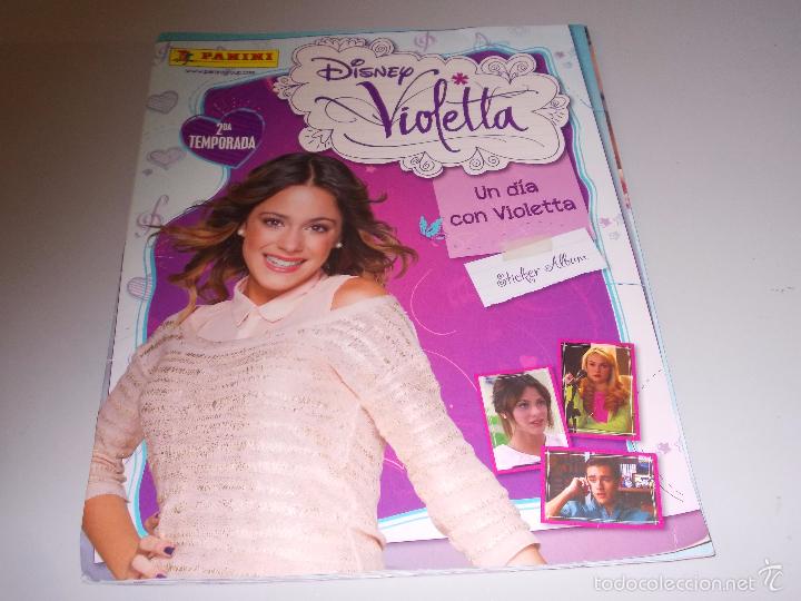 Coleccionismo &Aacute;lbumes: Disney Violeta, un d&iacute;a con Violeta 2&ordf; temporada, sticker album, contiene 119 de 192