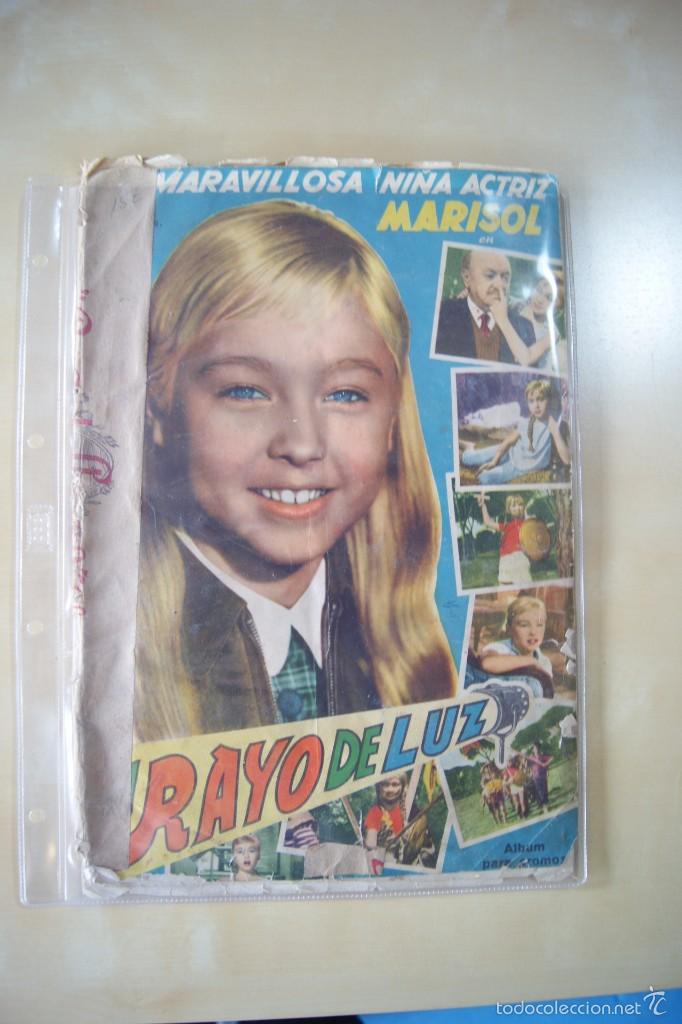 Collectionnisme Albums: ALBUM CROMOS UN RAYO DE LUZ LA MARAVILLOSA NI&Ntilde;A ACTRIZ MARISOL INCOMPLETO
