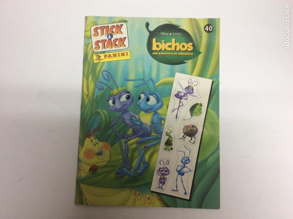Colecionismo Cadernetas: Bichos stick Stack panini incompleto - CONTIENE 32 PEGATINAS