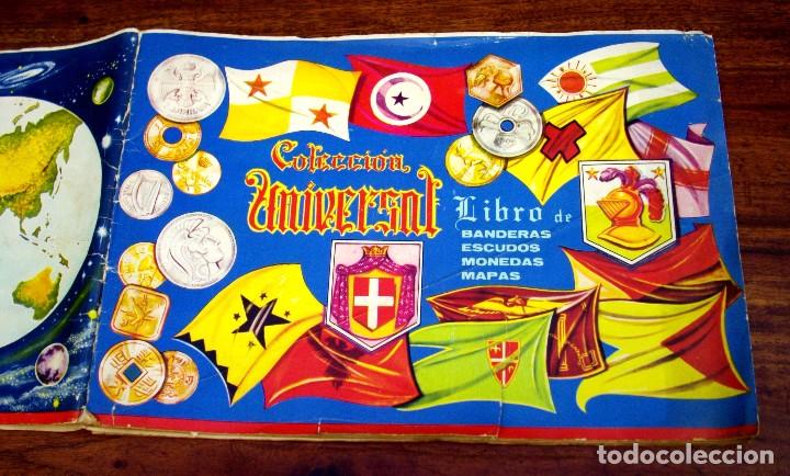Collectionnisme Albums: &Aacute;LBUM COLECCI&Oacute;N UNIVERSAL - 1962 - LIBRO DE BANDERAS, ESCUDOS, MONEDAS, MAPAS - CON 335 CROMOS