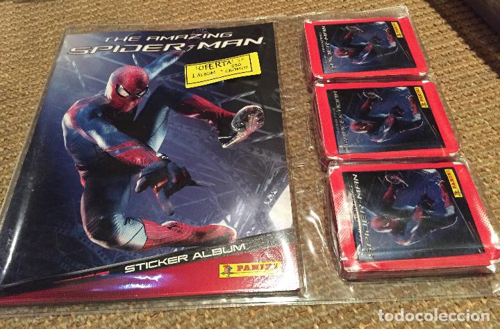 Colecionismo Cadernetas: Blister album m&aacute;s 50 sobres de cromos Amazing Spiderman, de Panini
