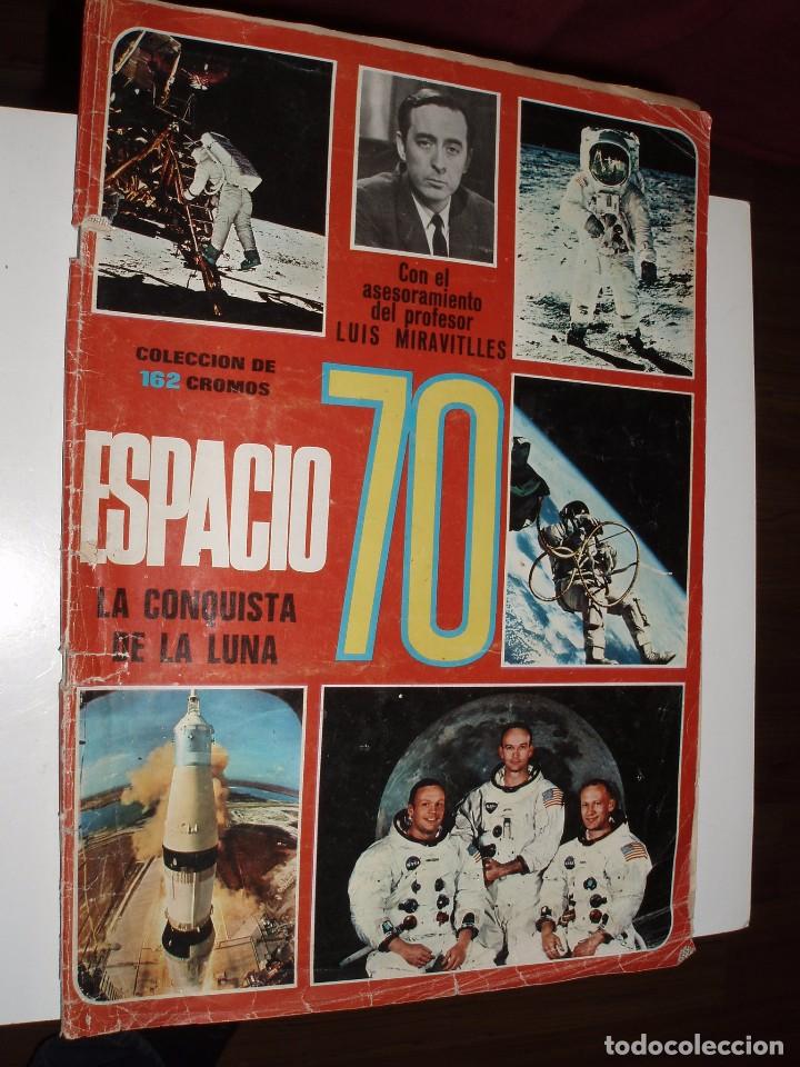 Collectable Incomplete Albums: ALBUM VACIO ESPACIO 70 LA CONQUISTA DE LA LUNA,ALGUNAS ROTURAS INTERIORES
