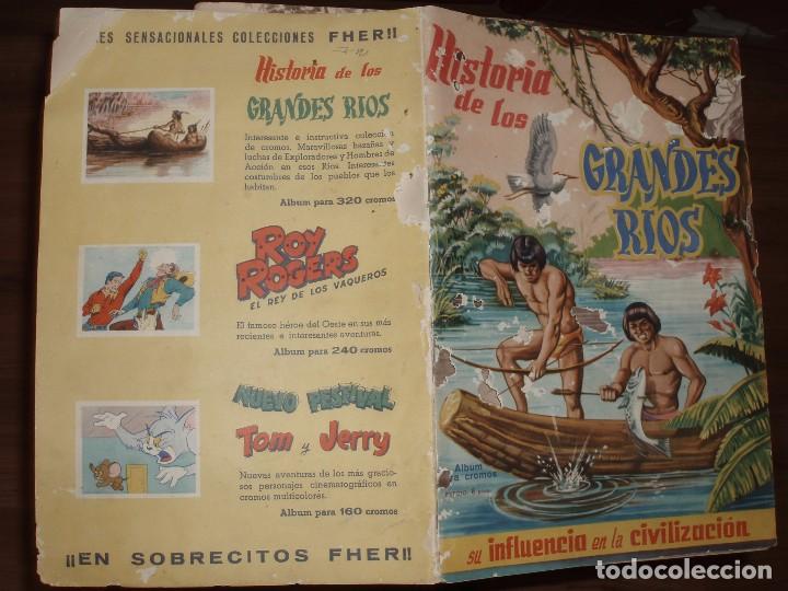 Colecionismo Cadernetas: ALBUM HISTORIA DE LOS GRANDES RIOS ,FHER ,VACIO EN MAL ESTADO,ROTURAS