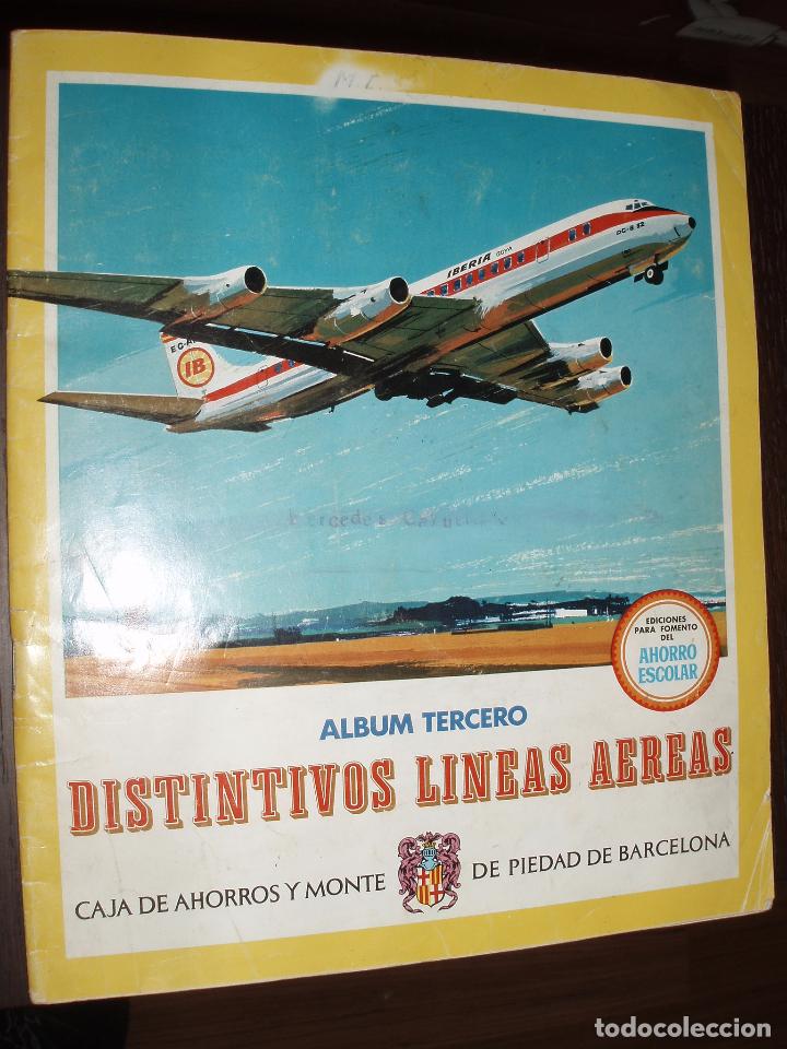 Collectionnisme Albums: ALBUM DISTINTIVOS LINEAS AEREAS CASI COMPLETO,CAJA AHORROS BARCELONA