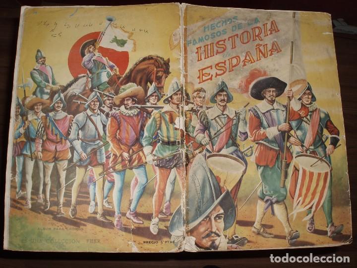 Collectable Incomplete Albums: ALBUM VACIO HECHOS FAMOSOS DE LA HISTORIA DE ESPA&Ntilde;A ,FHER  EN MAL ESTADO