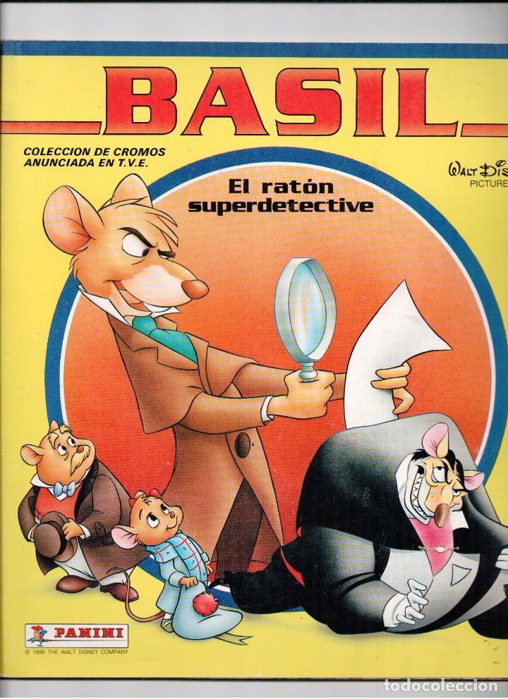 Coleccionismo &Aacute;lbumes: BASIL EL RAT&Oacute;N SUPERDETECTIVE &Aacute;LBUM CON 221 CROMOS -FALTAN 4. -PANINI-