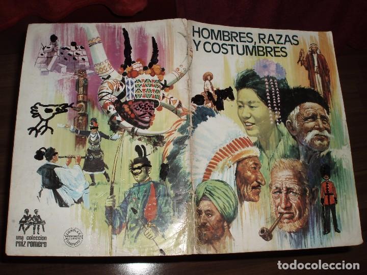 Coleccionismo &Aacute;lbumes: ALBUM VACIO HOMBRES RAZAS Y COSTUMBRES,RUIZ ROMERO EN MAL ESTADO