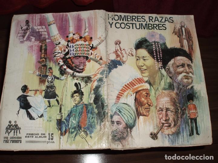 Coleccionismo &Aacute;lbumes: ALBUM VACIO HOMBRES RAZAS Y COSTUMBRES,RUIZ ROMERO EN MAL ESTADO