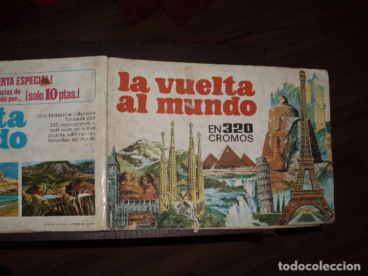Collezionismo Album: ALBUM LA VUELTA AL MUNDO EN 320 CROMOS,BRUGUERA VACIO, EN MAL ESTADO