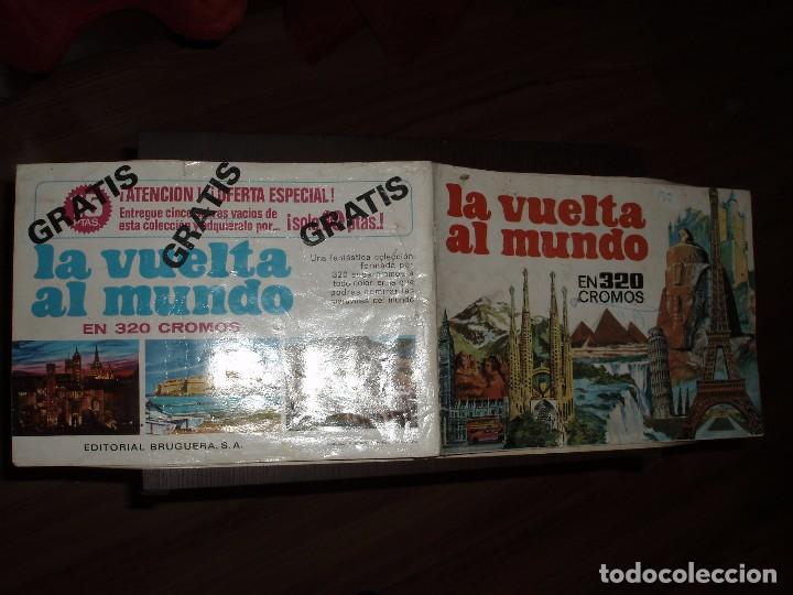 Coleccionismo &Aacute;lbumes: ALBUM LA VUELTA AL MUNDO EN 320 CROMOS,BRUGUERA VACIO, EN MAL ESTADO