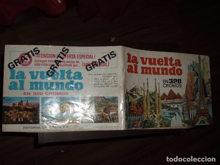 Coleccionismo &Aacute;lbumes: ALBUM LA VUELTA AL MUNDO EN 320 CROMOS,BRUGUERA VACIO, EN MAL ESTADO