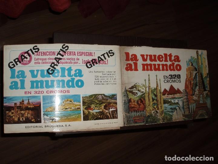 Coleccionismo &Aacute;lbumes: ALBUM LA VUELTA AL MUNDO EN 320 CROMOS,BRUGUERA VACIO, EN MAL ESTADO