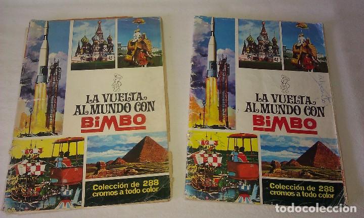 Collezionismo Album: LOTE DE 2 &Aacute;LBUMES LA VUELTA AL MUNDO CON BIMBO PARA APROVECHAR CROMOS - &Aacute;LBUM BIMBO A&Ntilde;OS 60 -