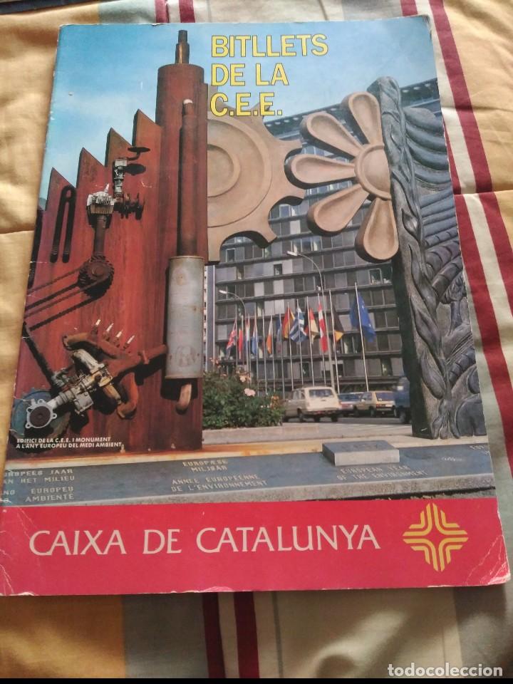 Collezionismo Album: album billets de la C.E.E. contiene 27 cromos de los 68 que tiene la coleccion
