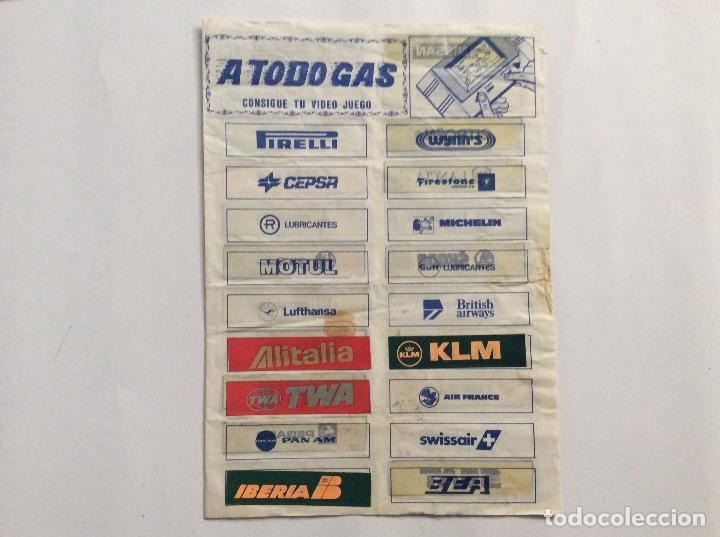 Collectionnisme Albums: &Aacute;LBUM A TODO GAS CONSIGUE TU VIDEO JUEGO 51 PEGATINAS