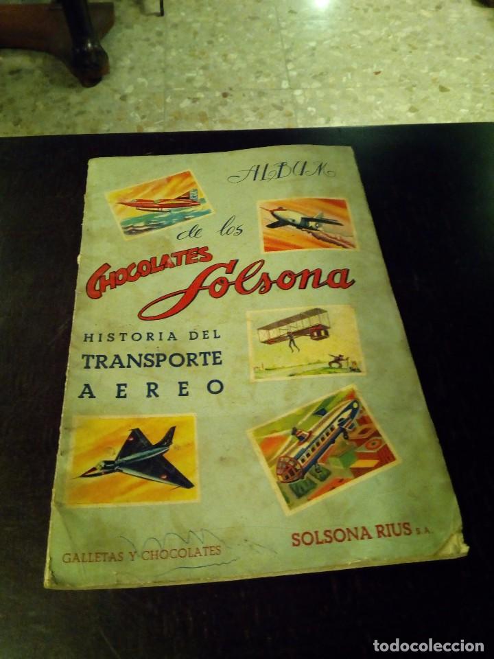 Collezionismo Album: ALBUM CHOCOLATES SOLSONA-HISTORIA DEL TRANSPORTE AEREO-EDITORIAL FHER