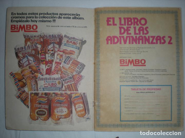 Coleccionismo &aacute;lbumes: El Libro de las Adivinanzas # 2 (BIMBO) - Foto 3